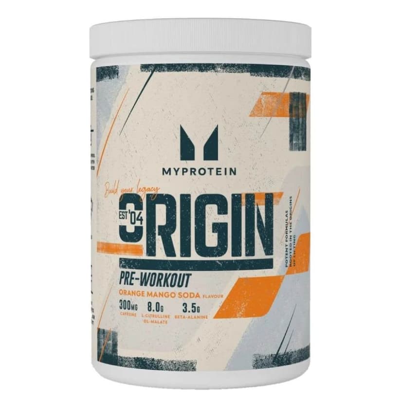 MyProtein Origin pre-workout nakopávač MyProtein 600 g Orange & Mango