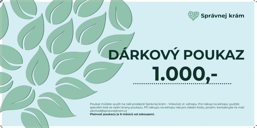 Správnej krám Dárkový poukaz 1000,-