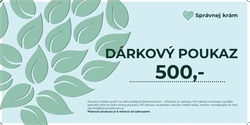 Správnej krám Dárkový poukaz 500,-