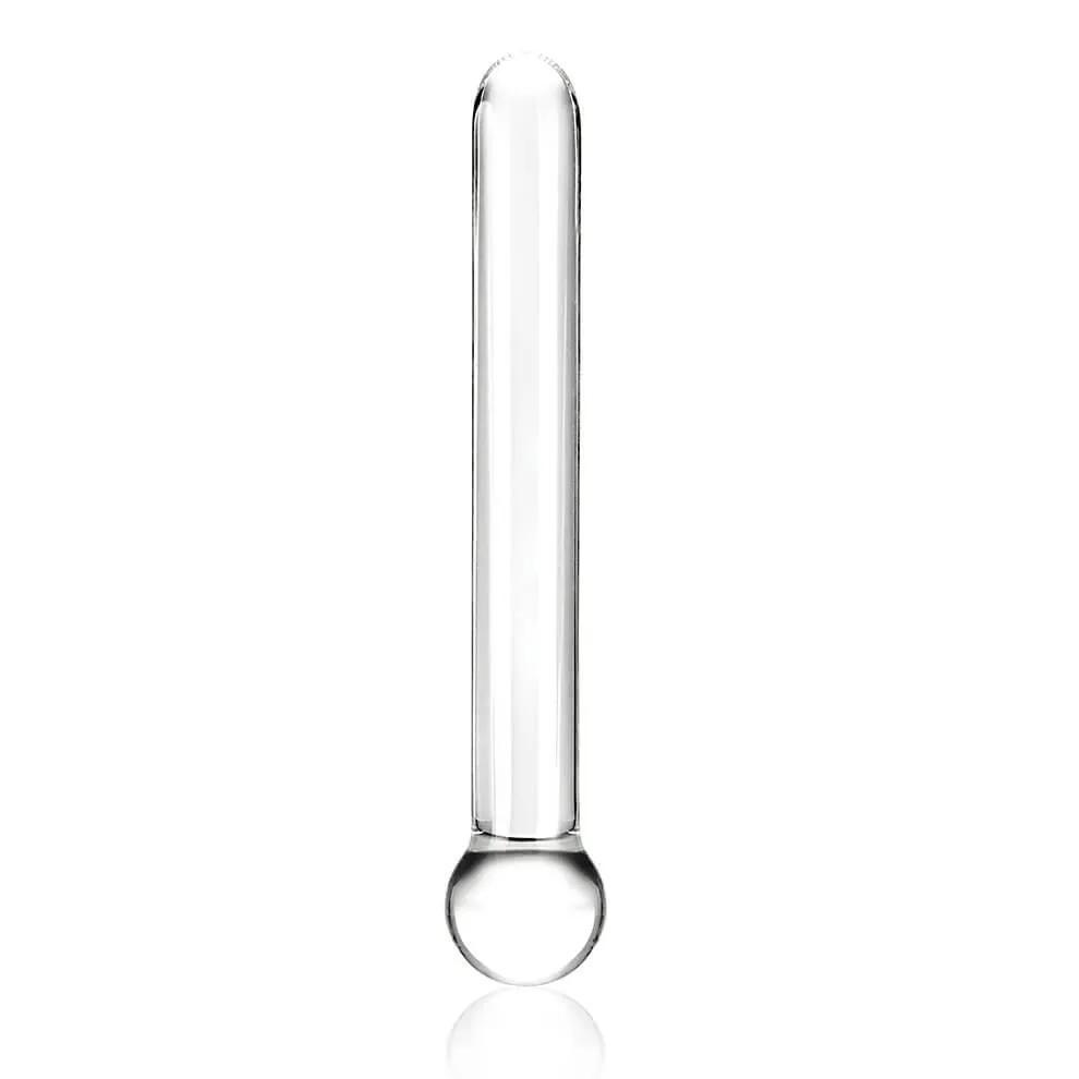 glas dildo v transparentnim provedeni
