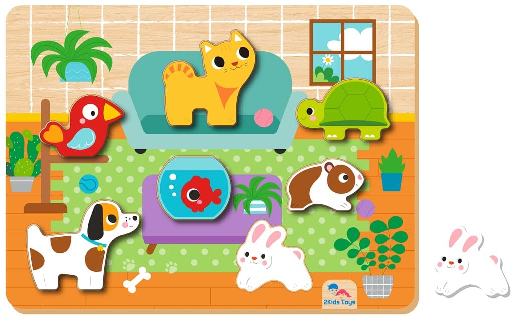 2Kids Toys Vkládací puzzle Mazlíčci