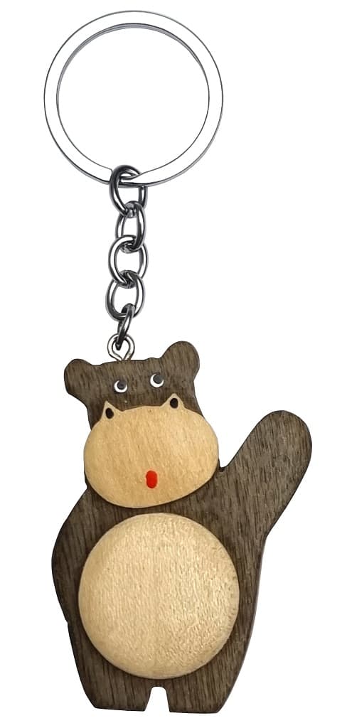 2Kids Toys Dřevěná klíčenka velká Hroch stojící