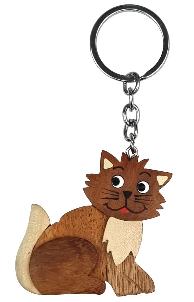 2Kids Toys Dřevěná klíčenka velká Kočka