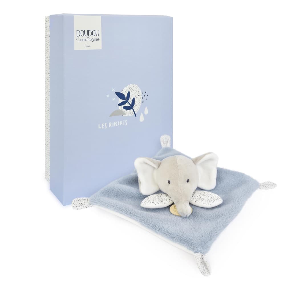 Doudou Plyšový muchláček modrošedý Slon 19 cm