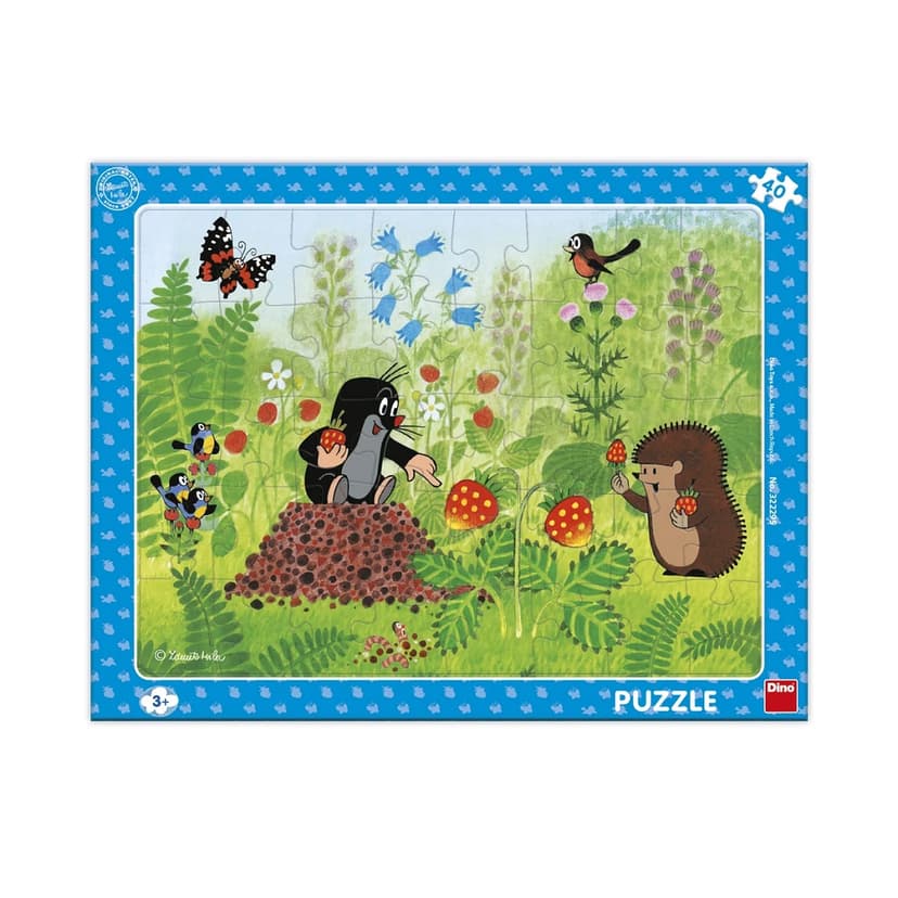 Dino Puzzle Krtek a jahody 40 dílků deskové