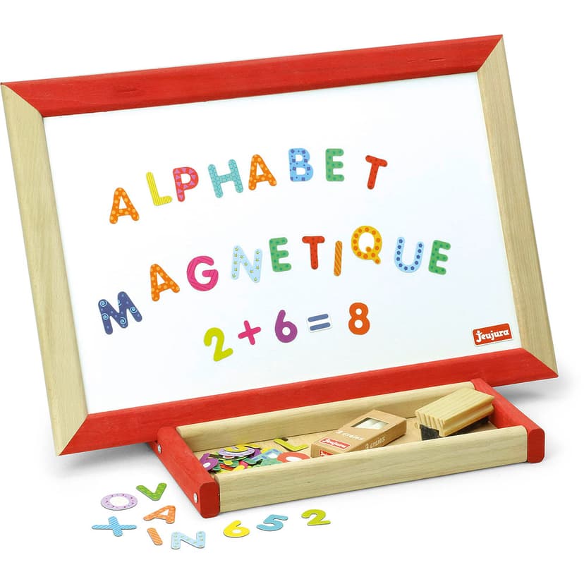 Jeujura Dřevěná multifunkční stolní tabule 44x30 cm s příslušenstvím