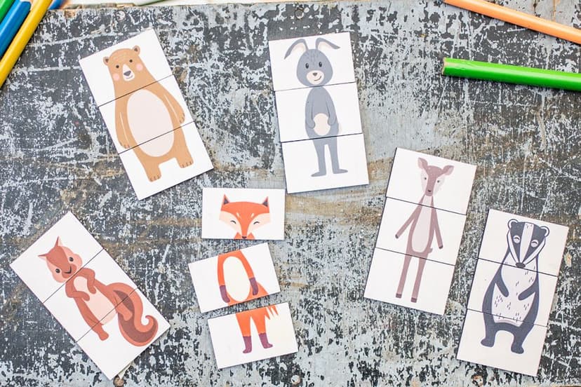 BeWooden Puzzle Hlava, tělo, nohy - Lišárna