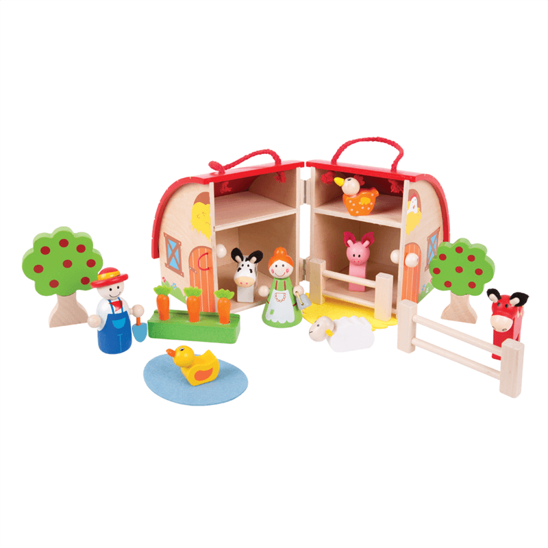 Bigjigs Toys Farma v kufříku - poškozený obal