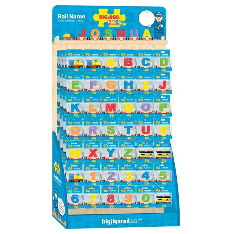 Bigjigs Rail Displej vagónků s písmenky
