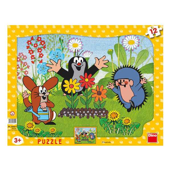 Dino Papírové puzzle Krteček zahradník 12 dílků