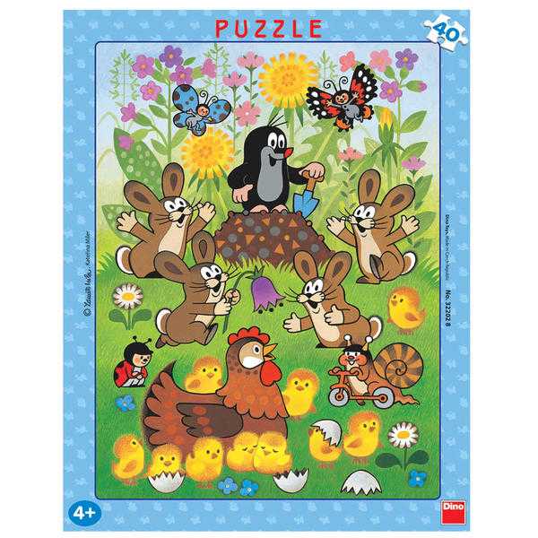 Dino Papírové puzzle Krtek a velikonoce 40 dílků