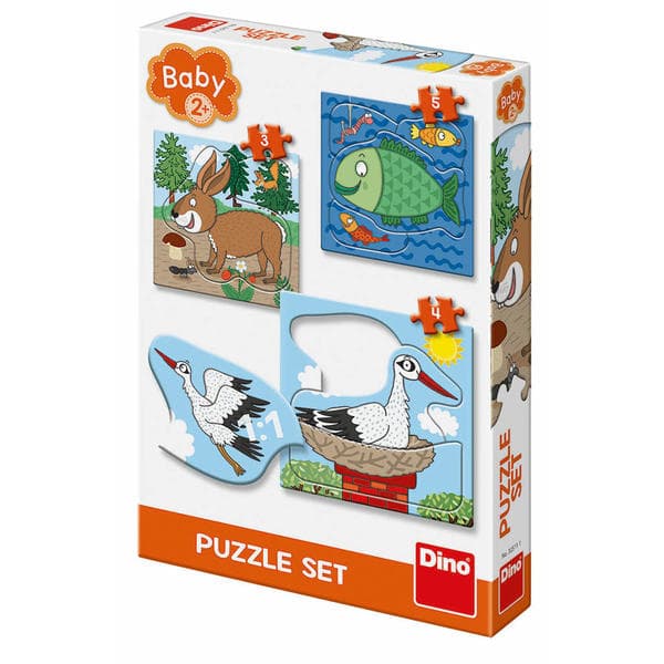 Dino Puzzle Zvířátka: Kde žijí