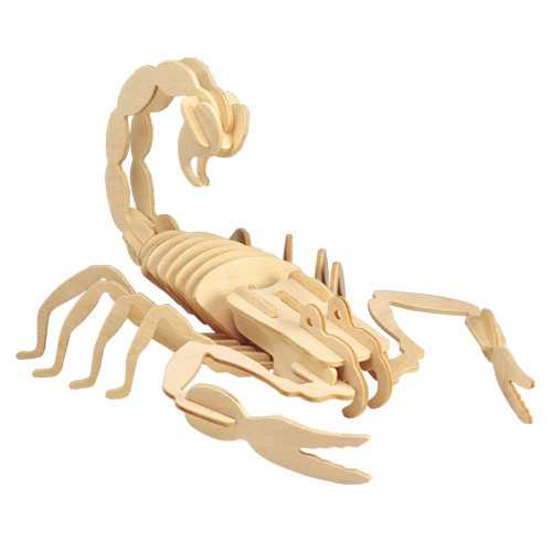 Woodcraft Dřevěné 3D puzzle Štír