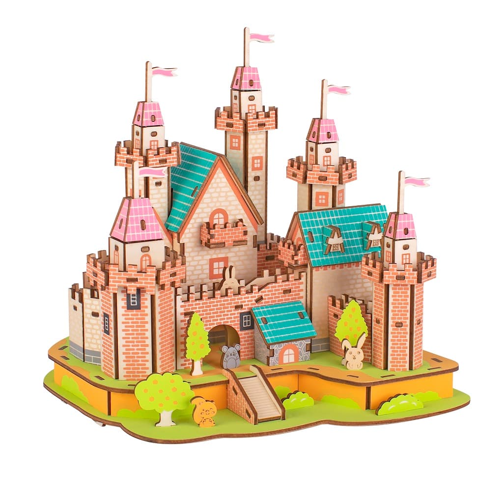 Woodcraft Dřevěné 3D puzzle Hrad v ráji