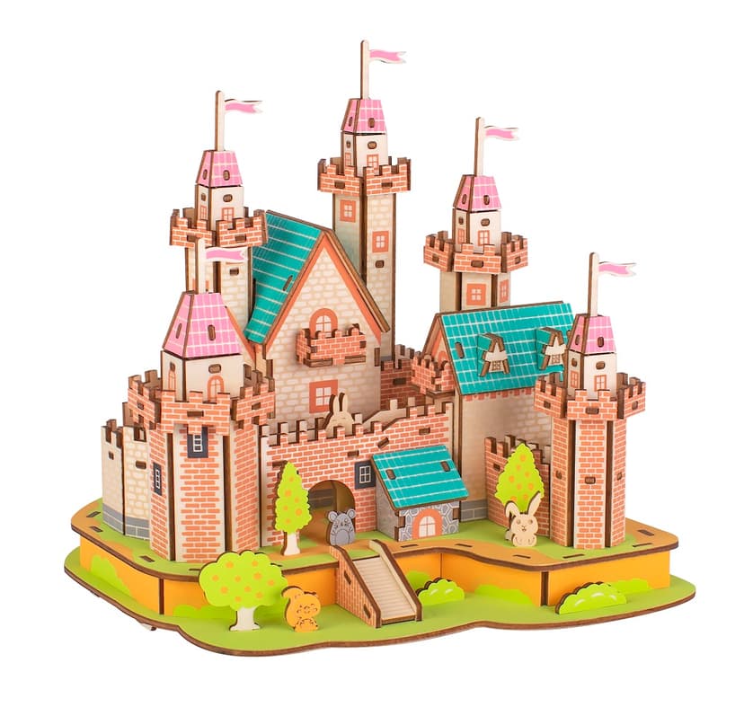 Woodcraft Dřevěné 3D puzzle Hrad v ráji
