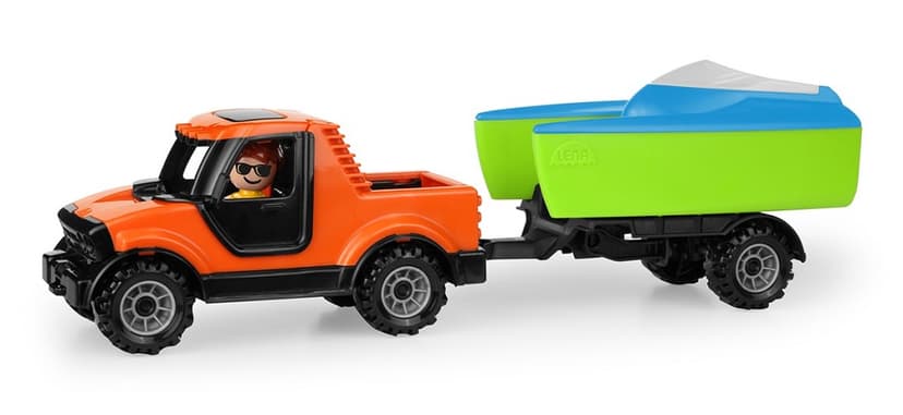 Lena Truckies Pickup s vozíkem a loďkou