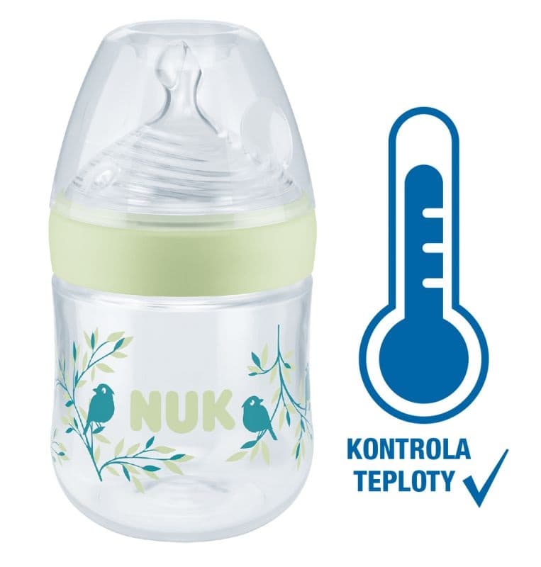 NUK Nature Sense láhev s kontrolou teploty 150ml 1ks zelená