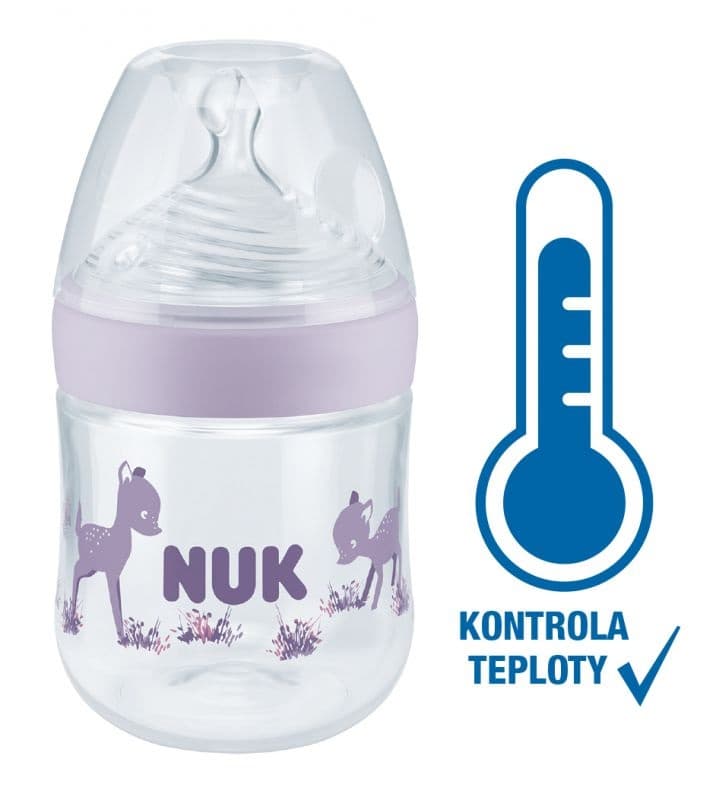 NUK Nature Sense láhev s kontrolou teploty 150ml 1ks fialová