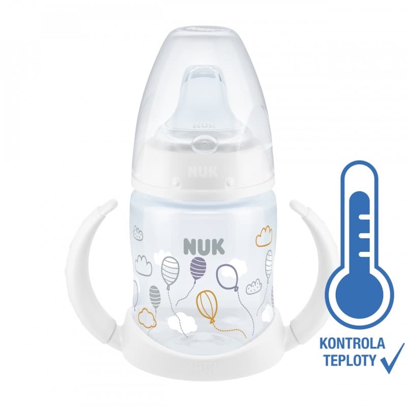 NUK FC lahev na učení s kontrolou teploty 150 ml 1 ks bílá