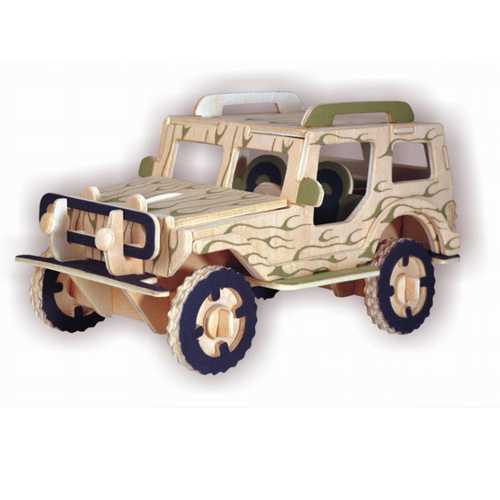 Woodcraft Dřevěné 3D puzzle Jeep