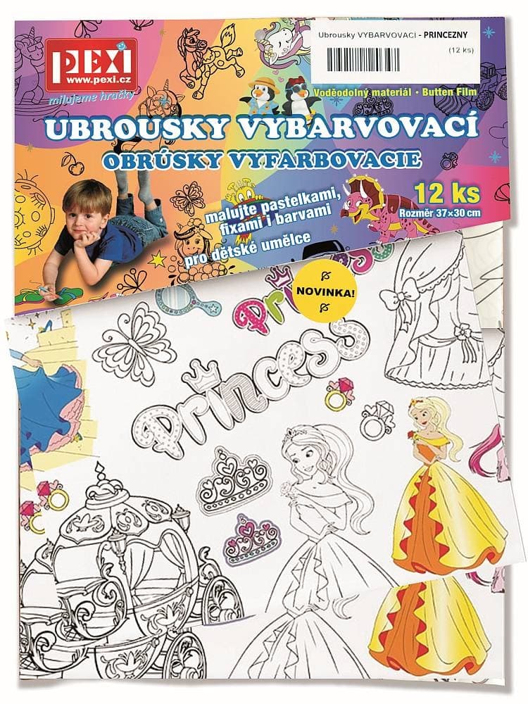 Pexi Vybarvovací ubrousky - Princezny