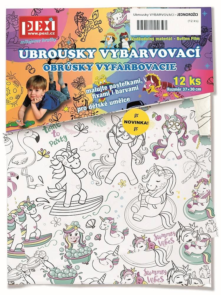 Pexi Vybarvovací ubrousky - Jednorožci