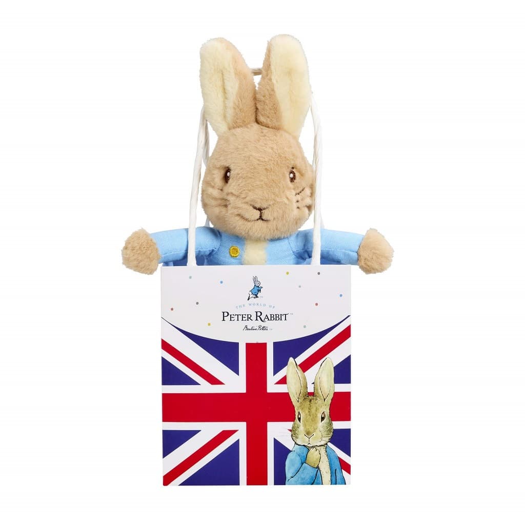 Rainbow Plyšový králíček Petr v tašce Union Jack