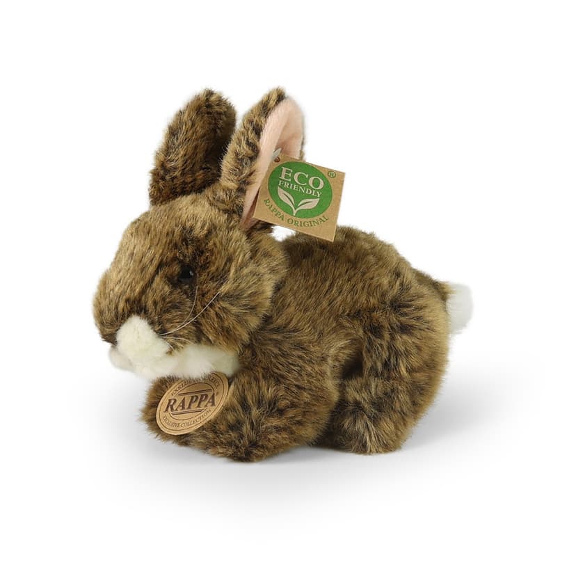 Rappa Plyšový králík hnědý ležící 17 cm ECO-FRIENDLY