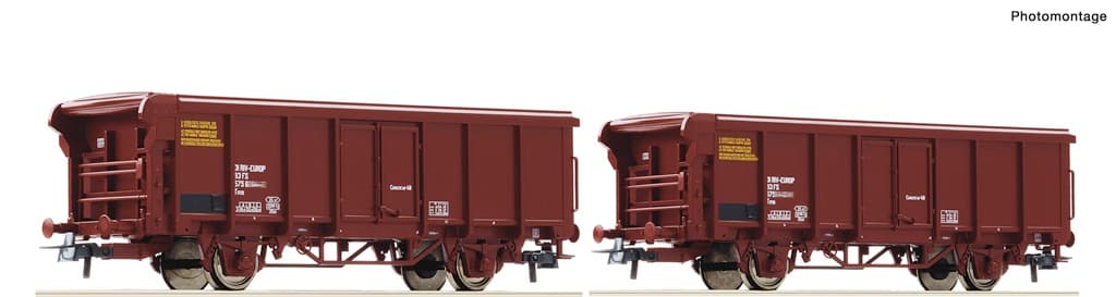 Roco Vagón s rolovací střechou FS, sada 2ks - 6600082
