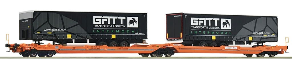 Roco Dvojitý kontejnerový kloubový vagón T3000e, Wascosa - 77403