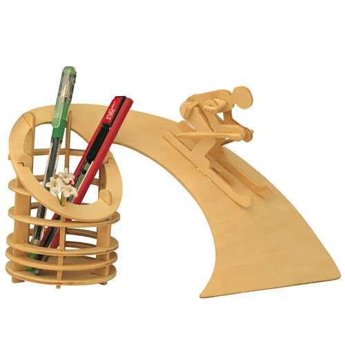 Woodcraft Dřevěné 3D puzzle Stojan na tužky Sjezd