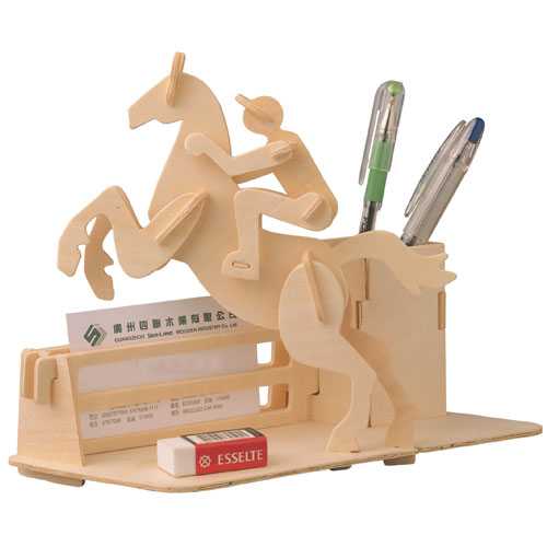 Woodcraft Dřevěné 3D puzzle Stojánek na tužky Dostihy