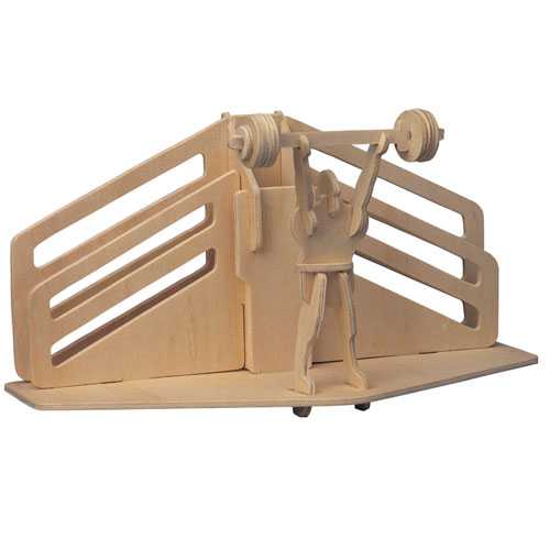 Woodcraft Dřevěné 3D puzzle Stojánek na tužky Vzpírání