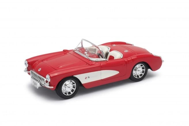 Welly 1957 Chevrolet Corvette 1:34 červený, červené sedačky