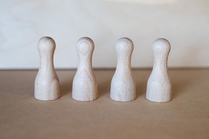 BeWooden Dřevěný lesní panáček Bukáček 4 ks