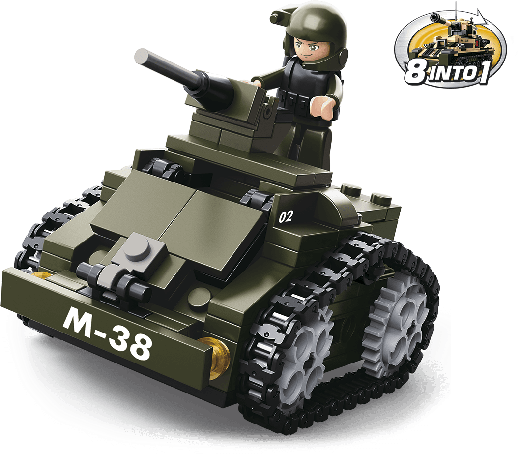 Sluban Army 8into1 M38-B0587C Obrněný vůz