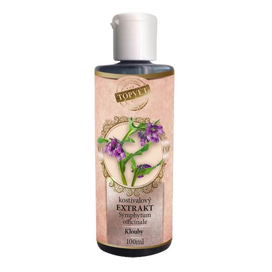 TOPVET Kostivalový extrakt 100 ml - artróza, klouby, masáže