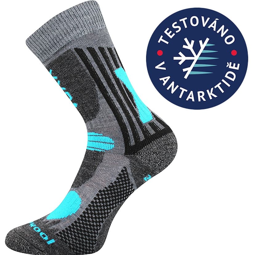 VISION dětské froté antibakteriální merino ponožky VoXX 25-29 sv. šedá