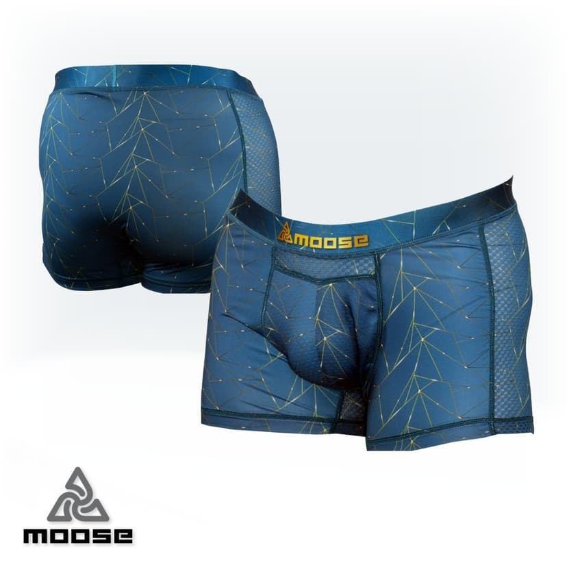 MIMOSA BOXER pánské funkční boxerky Moose tyrkysová XXL