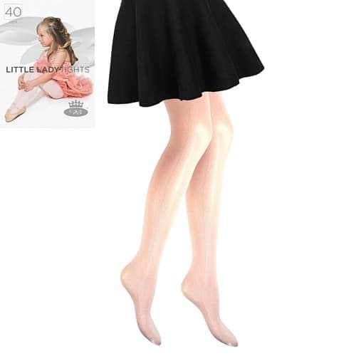 LITTLE LADY tights 40 DEN punčochové kalhoty Lady B bílá 134-140