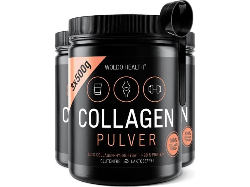 2+1 Woldohealth 100% Hovězí Kolagen 3x500 g - Woldohealth