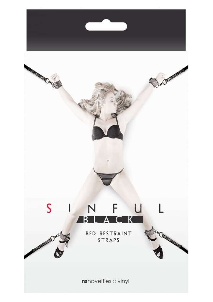 NS Novelties Sinful Bed Restraint Straps black