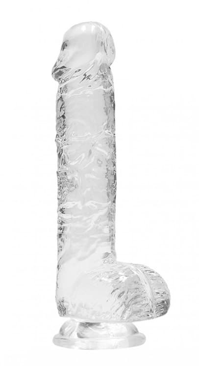 Shots REALROCK Realistic Dildo with Balls Transparent 15 cm
