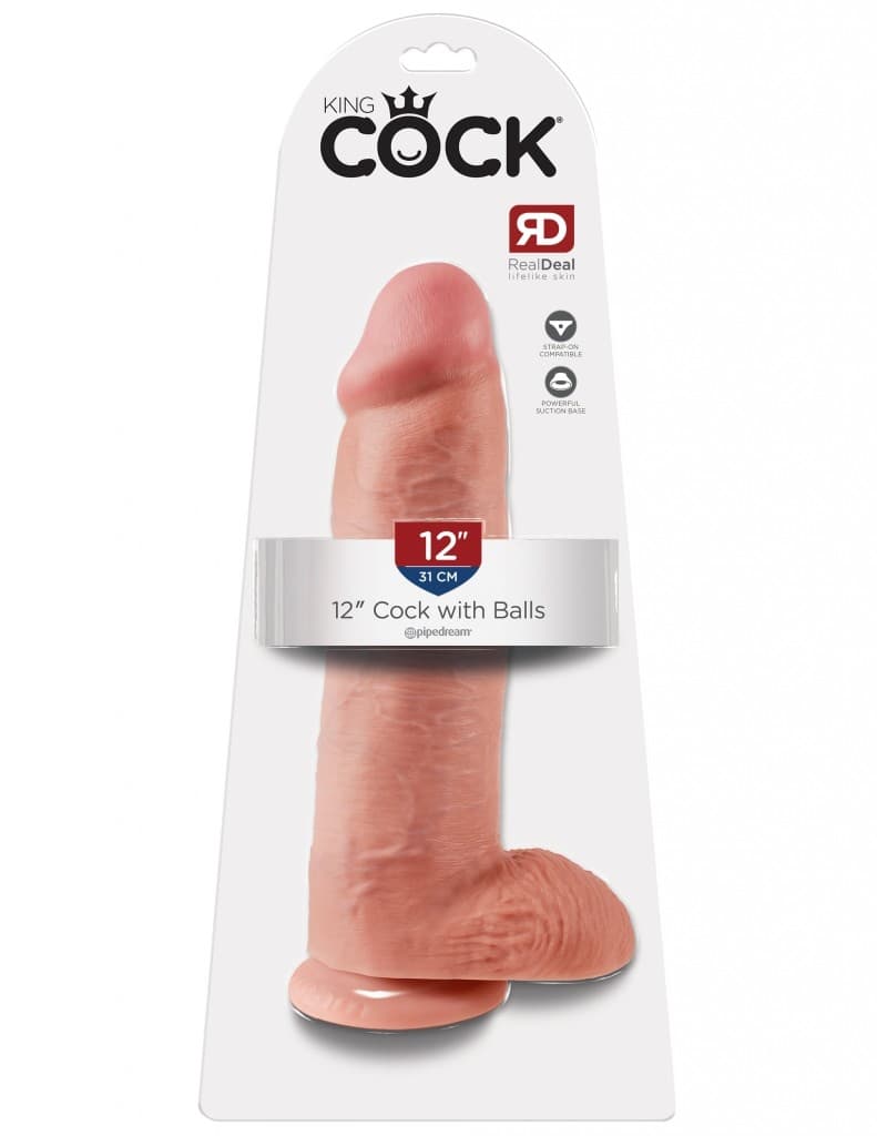 Pipedream King Cock 12" Cock with Balls flesh